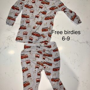 Free Birdies Fire Truck Pajama Set